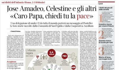 Corriere della Sera: i bambini assistiti da Auxilium al Summit sui diritti dell'infanzia